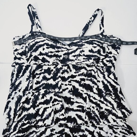 Swim Solutions Zebra Print One Piece - Picture 11 of 13